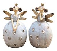 Angel Girl Statue Escultura de Hada de la Estatua Imp figuritas de restaurantes estadounidenses Top de Mesa Decoración Jardín Patio Patio de la césped Outdoor Decor Resina Ornaments, S Art Collection