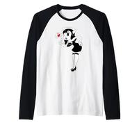Ángel gótico de Alicia que sopla besos ángel gótico Camiseta Manga Raglan