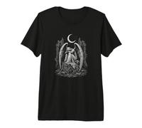 Ángel gótico Llorando bajo Las ruinas de la Luna Creciente Camiseta Premium