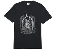 Ángel gótico Llorando bajo Las ruinas de la Luna Creciente Comfort Colors Adult Heavyweight T-Shirt