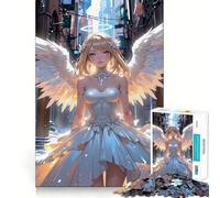 Angel in The City Rompecabezas para Adultos de 1000 Piezas Juego de Entrenamiento cognitivo Encaje Huecos Actividad Relajante para la Mente (38x52cm)