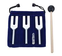 Angel - Juego de tenedores de afinación, 4096 Hz, 4160 Hz, 4225 Hz para curación de sonido, instrumento musical, terapia, medicina, con martillo de silicona y bolsa de almacenamiento suave