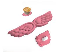 Angel Keyboard Wrist Rest Set, Ergonomic Keyboard Wrist Rest and Mouse Pad with Wrist Support for Office Gaming,Waterproof & Non-Slip, Pain Relief Comfort Typing (Rose Pink,Size B)