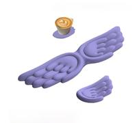 Angel Keyboard Wrist Rest Set, Ergonomic Keyboard Wrist Rest and Mouse Pad with Wrist Support for Office Gaming,Waterproof & Non-Slip, Pain Relief Comfort Typing (Purple,Size A)