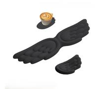 Angel Keyboard Wrist Rest Set, Ergonomic Keyboard Wrist Rest and Mouse Pad with Wrist Support for Office Gaming,Waterproof & Non-Slip, Pain Relief Comfort Typing (Black,Size A)