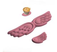 Angel Keyboard Wrist Rest Set, Ergonomic Keyboard Wrist Rest and Mouse Pad with Wrist Support,Waterproof & Non-Slip, Pain Relief Comfort Typing for Office Gaming (Rose Pink,Size A)