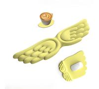 Angel Keyboard Wrist Rest Set, Ergonomic Keyboard Wrist Rest and Mouse Pad with Wrist Support,Waterproof & Non-Slip, Pain Relief Comfort Typing for Office Gaming (Yellow,Size B)