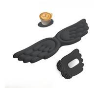 Angel Keyboard Wrist Rest Set, Ergonomic Keyboard Wrist Rest and Mouse Pad with Wrist Support,Waterproof & Non-Slip, Pain Relief Comfort Typing for Office Gaming (Black,Size B)