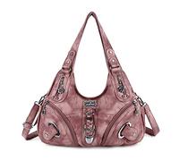 Angel Kiss Hobo Monederos y bolsos de mano para mujer, bolso bandolera, grande, para uso diario, 7028 Rosa