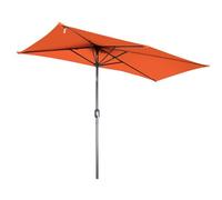 Angel Living 2.5 x 1.3 m Semi Sombrilla de Jardín Cuadrado de Acero y Poliéster, Parasol Inclinado con Manivela, Sombrilla con Mástil Acero 38mm, para Balcón Terraza Patio Jardin (Terracota)
