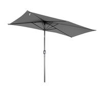 Angel Living 2.5 x 1.3 m Semi Sombrilla de Jardín Cuadrado de Acero y Poliéster, Parasol Inclinado con Manivela, Sombrilla con Mástil Acero 38mm, para Balcón Terraza Patio Jardin (Gris)
