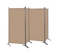 Angel Living Biombo Divisor de Ambientes de 4 Paneles, Biombo Protector, Biombo Plegable, Separadores de Ambientes para Sala de Estar, Jardín, Exterior Natural 324 x 180 cm (Moca)