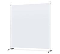 Angel Living Biombo Grande de 1 Panel, Decoración Elegante, Separador de Ambientes, Divisor de Habitaciones, 163X180 cm (Blanco)