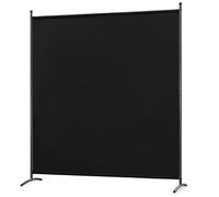 Angel Living Biombo Grande de 1 Panel, Decoración Elegante, Separador de Ambientes, Divisor de Habitaciones, 163X180 cm (Negro)