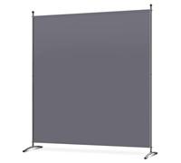 Angel Living Biombo Grande de 1 Panel, Decoración Elegante, Separador de Ambientes, Divisor de Habitaciones, 163X180 cm (Gris)