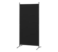 Angel Living Biombo Separador de 1 Panel, Decoración Elegante, Separador de Ambientes Plegable, Divisor de Habitaciones, 80X180 cm (Negro)