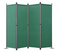 Angel Living Biombo Separador de 4 Paneles, Decoración Elegante, Separador de Ambientes Plegable, Divisor de Habitaciones, 224X165 cm (Verde)
