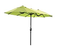 Angel Living Doble Sombrilla de Mercado 297 x 153 cm, Sombrilla de Jardín Protección contra Solar UV50+, Parasol para Jadín, Patio, Terraza (Manzana Verde)