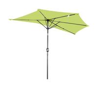 Angel Living Half Circular Parasol, Sombrilla Semicircular 270cm de Acero, Mástil Central de Acero de 38 mm, Para Jardín Patio (Manzana verde)