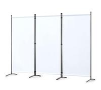 Angel Living Paravent - Biombo Plegable de 3 Paneles, biombo Independiente, mampara divisoria de Pared, mampara para oficinas, Balcones, dormitorios y Jardines al Aire Libre Natural 243 x 180 cm