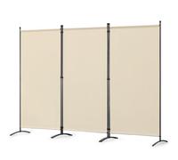 Angel Living Paravent - Biombo Plegable de 3 Paneles, biombo Independiente, mampara divisoria de Pared, mampara para oficinas, Balcones, dormitorios y Jardines al Aire Libre Beige 243 x 180 cm