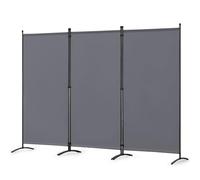 Angel Living Paravent - Biombo Plegable de 4 Paneles, biombo Independiente, mampara divisoria de Pared, mampara para oficinas, Balcones, dormitorios y Jardines al Aire Libre Gris 243 x 180 cm