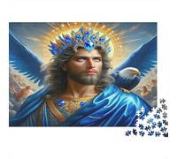 Ángel Masculino de Alas Azules Puzzle de 1000 Piezas Papel para Adultos Aura Mística Juego de Puzzle 1000 Piezas Relajación Decoración Regalo 38x26cm/1000pcs