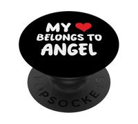 Ángel - Mi corazón le Pertenece a Angel - Amor PopSockets PopGrip Adhesivo