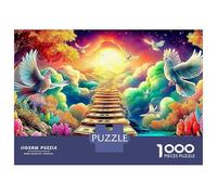 Ángel Monedas Rompecabezas 1000piezas Camino Dinero Sol Resistente Al Desgaste para Parejas Fácil De Guardar para Regalo Envío Rápido 38x26cm/1000pcs