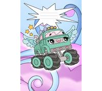 Angel Monster Truck Notebook: Cute angel monster truck journal for girls and the young at heart