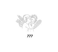 Angel Number 777 Composition Notebook - Cute Angel Kiss Design | 120 Grid Pages | Lucky Numerology Journal for Notes, Manifestation & Positive Energy