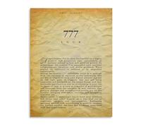 Angel Number 777 Vintage Minimalist Canvas Wall Art Poster for Bedroom Living Room Decor Spiritual(Unframed,16x24inch(40x60cm))