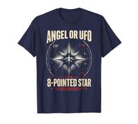 Ángel o OVNI 8 Estrellas Puntiagudas desclasificado UAP Ezequiel Wheel Camiseta