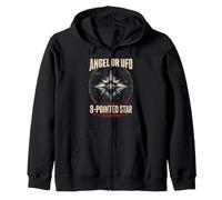Ángel o OVNI 8 Estrellas Puntiagudas desclasificado UAP Ezequiel Wheel Sudadera con Capucha
