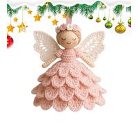 Angel Ornaments | 15cm Fade Resistant Yarn Decorations Toy,Yarn Craft Set For Beginners | Stationery & Office Products For Men Women Child Boy Girl Beginner Christmas Birthday Holiday Home Tree