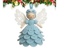 Angel Ornaments, Home Seasonal Decor, Angel Ornament Crochet Kit, Reusable Fade Resistant Yarn Decorations for Men Women Child Boy Girl Beginner Christmas Birthday Holiday Home Tree
