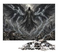 Ángel Oscuro de la Muerte Puzzle De Madera 500 Piezas Adultos Y Niños,Madera,14 Años+ La Parca,Rompecabezas,Anti-estrés,Regalo Ideal,Desafío,Reto,Relax,Educativo,Deco Pared (52x38cm)