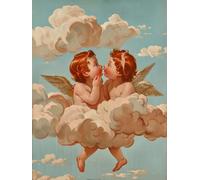 áNgel Pintar por Numeros Adultos, Cuadros para Pintar por Numeros Nube, DIY Paint by Numbers Adult Kits con Pinceles y Pinturas Acrilicos, Painting by Numbers por Decoración Hogar 60x80cm Y-8557