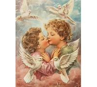 áNgel Pintar por Numeros Adultos, Cuadros para Pintar por Numeros PáJaro, DIY Paint by Numbers Adult Kits con Pinceles y Pinturas Acrilicos, Painting by Numbers por Decoración Hogar 70x95cm 5-1916