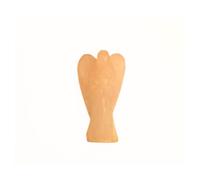 Ángel Prajet de selenita naranja energizada de 5 cm. Figuras de ángel de bolsillo, alas de ángel, ángel de la guarda tallado, ángel de cristal, ángel de piedra Reiki, regalos festivos.