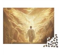 Ángel Radiante Escena Fantástica Puzzle de 1000 Piezas Papel para Adultos Luz Mística Relajación Familiar Decoración Regalo 52x38cm/1000pcs