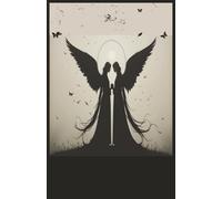 Angel Silhouette Notebook: Striking image of Angels adorn the cover of this 120 page notebook | wide ruled cream paper | for journaling, work, school, home