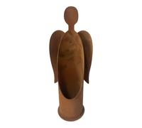 Angel Tealight Candle Holder - Christmas Decorations for Home Mantle Fireplace | Metal Table Candlestick with Cutout Design, Holiday Accent for Indoor Festival Table Display and Seasonal Decor