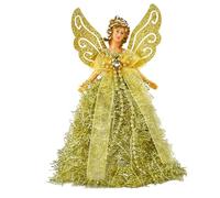 Angel Tree Topper - Treetop Figurine with Wings | Elegant 8in Birthday and partyTre Decorations, Party Favors For Home and Offices, Ornaments For Birthday, Party Tree Topper