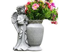 Angel Vase - Resin 16x9.5x23.5cm, Vintage Praying Angel Flower Vase Planter