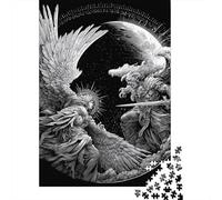 Angel Vs Demon Epic Battle Artwork Puzzles Imposible,desafío for Adults Entretenimiento Creativo 1000 Piezas Obra De Arte De Juego De para Adultos Y Niños Mayores De 12 Años 38x26cm/1000pcs