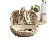 Angel Wing Jewelry Organizer Tray - Resin Vintage Ring Dish, Decorative Storage Plate, Elegant Catchall Holder For Rings Earrings And Accessories, Artistic Vanity Decor Piece | Bedroom Bathroom Living