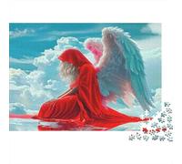 Angel Wings 1000Pc for The Whole Family Red Hooded Angel in Sky for Women, Gifts for Men Adults 52x38cm 1000pcs