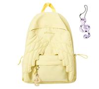 Angel Wings Backpack Cutecore Daypack Nylon Bag for Women Girls (Yellow)