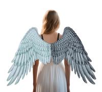 Angel Wings Costume - Non-Woven Fabric 105x75cm Realistic Cosplay Outfit | Big Unisex Fairy Costume Dress-Up Accessory | For Easter, Birthday, Carnival, Party, Masquerade, Theater, Stage, School Event